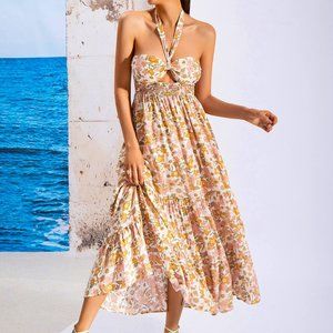 Floral Halter Dress